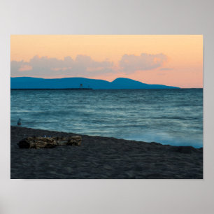 Sunset on the Porcupine Mountains, Michigan Poster