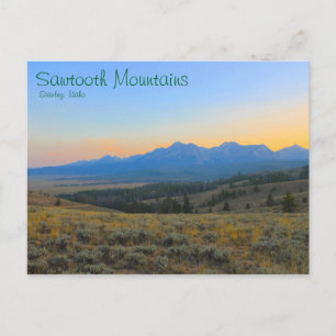 Sunset on the Sawtooths Postcard