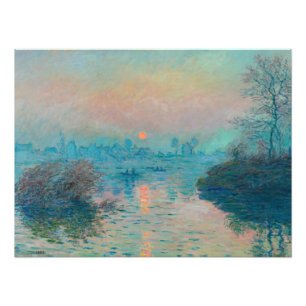 Sunset on the Seine at Lavacourt by Claude Monet Photo Print