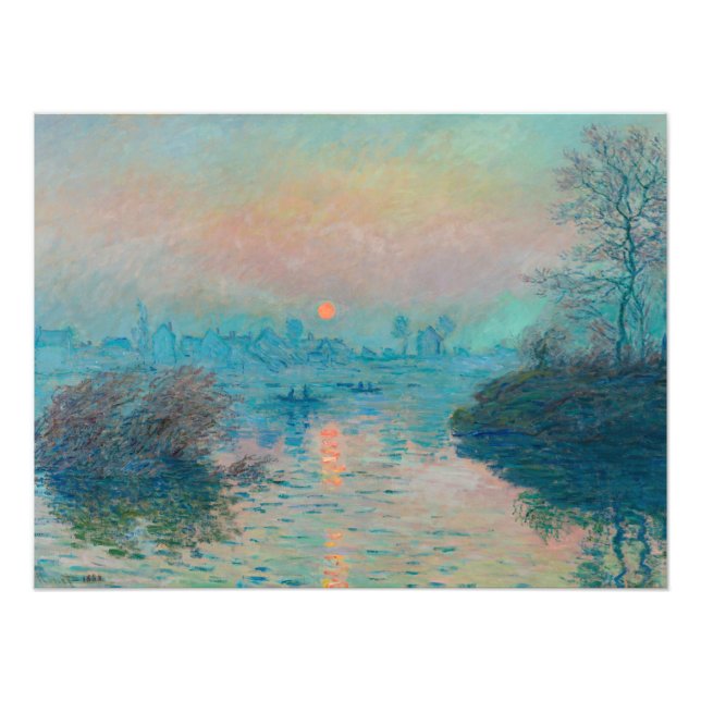 Sunset on the Seine at Lavacourt by Claude Monet Photo Print (Front)