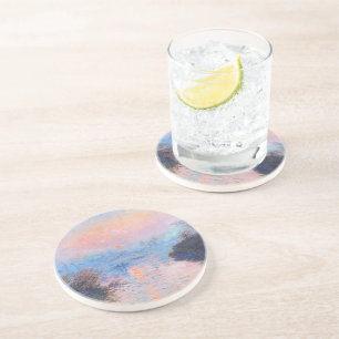 Sunset on the Seine Claude Monet Coaster