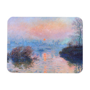 Sunset on the Seine Claude Monet  Magnet