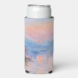 Sunset on the Seine Claude Monet Seltzer Can Cooler