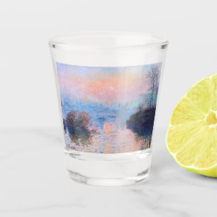 Sunset on the Seine Claude Monet Shot Glass