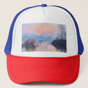 Sunset on the Seine Claude Monet   Trucker Hat