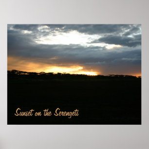 Sunset on the Serengeti - Print