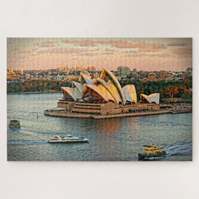 Sunset on the Sydney Opera House - 20x30 - 1014 pc Jigsaw Puzzle (Horizontal)