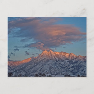 Sunset on the Wasatch Range - Utah Postcard