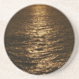 Sunset on the Water Abstract Ocean Photography Coaster