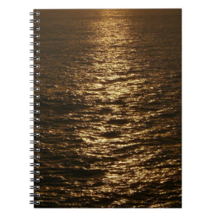 Sunset on the Water Abstract Ocean Photography Notebook