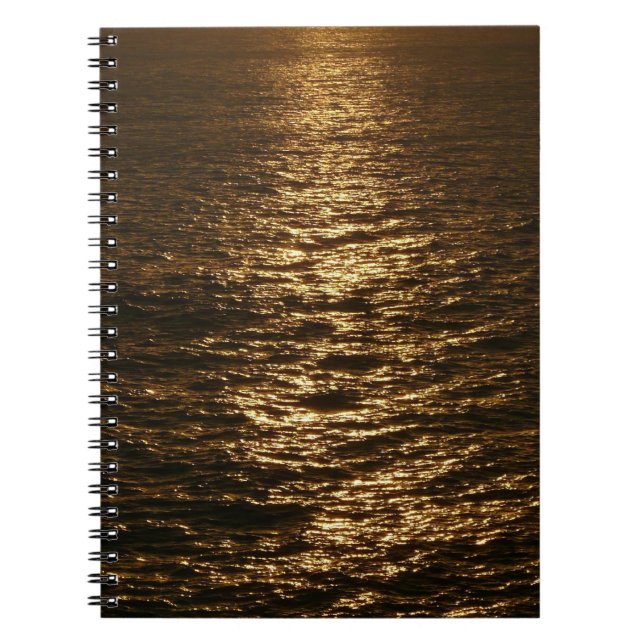 Sunset on the Water Abstract Ocean Photography Notebook (Front)