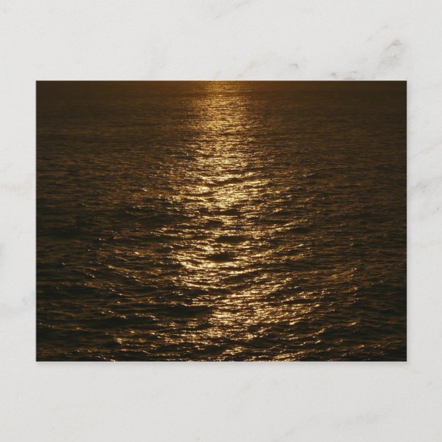Sunset on the Water Abstract Ocean Photography Postcard (Front)