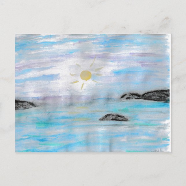 Sunset on the water  holiday postcard (Front)