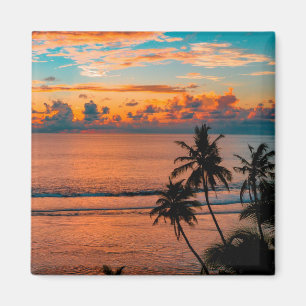 Sunset on this beautiful Mauritius Beach Magnet