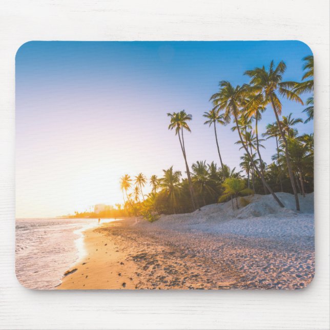 Sunset on Tropical Beach | Dominican Republic Mouse Mat (Front)