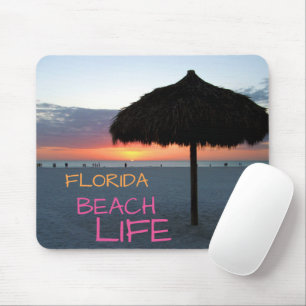 Sunset on White Sand Florida Beach Mouse Mat
