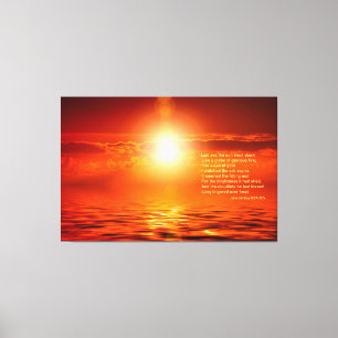 Sunset Orange Golden Sky Sea of Gold Inspiration Canvas Print