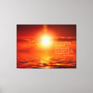Sunset Orange Golden Sky Sea of Gold Inspiration Canvas Print
