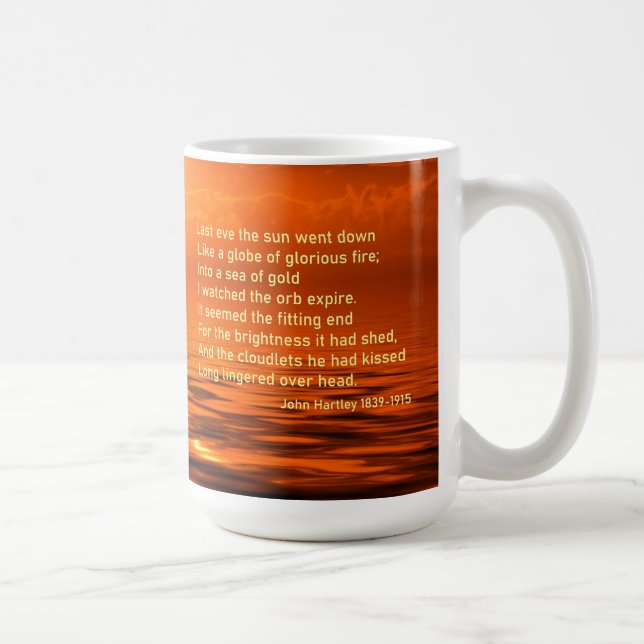 Sunset Orange Golden Sky Sea of Gold Inspiration Coffee Mug (Right)