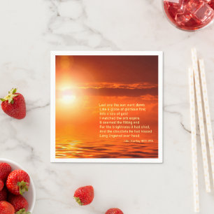 Sunset Orange Golden Sky Sea of Gold Inspiration Napkin