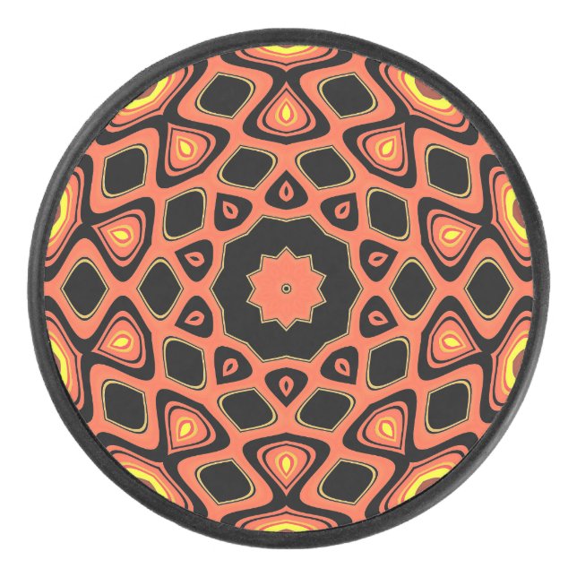 SUNSET ORANGE HOCKEY PUCK (Front)