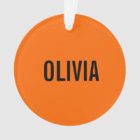 Sunset Orange Modern Name | Trendy Minimalist