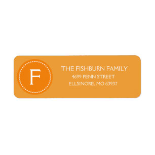 Sunset Orange Muted Monogram Custom Monogrammed