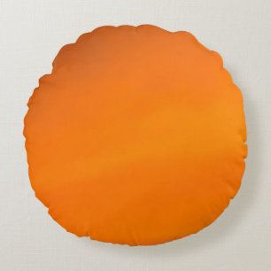 Sunset Orange Round Throw Pillow (16")