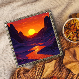 Sunset Over a Majestic Canyon Photo Print
