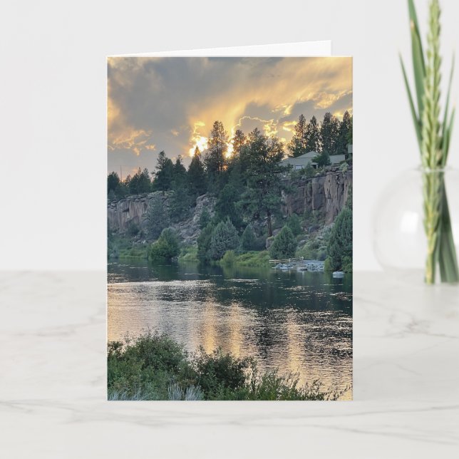 Sunset Over a River Card (Front)
