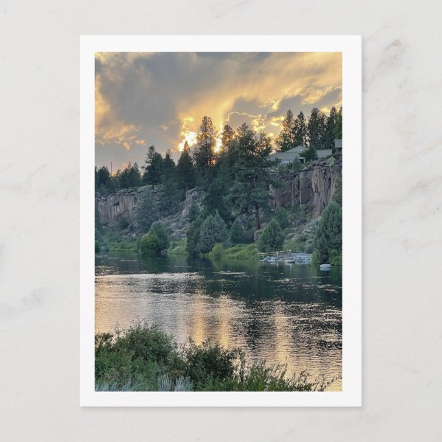 Sunset Over a River Postcard (Front)