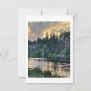 Sunset Over a River Thank You Card