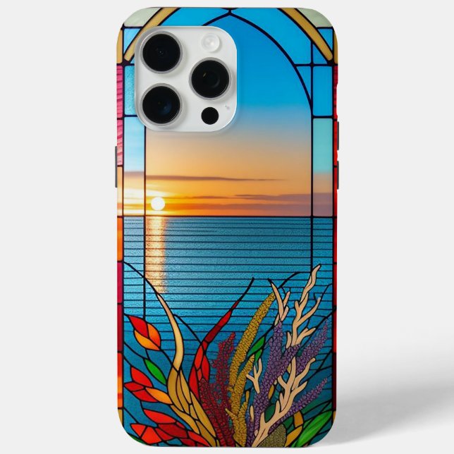 Sunset Over a Rocky Shoreline Case-Mate iPhone Case (Back)