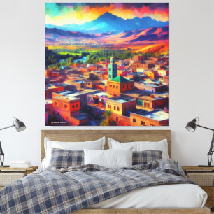Sunset Over Ait Melloul – Morocco Canvas Print