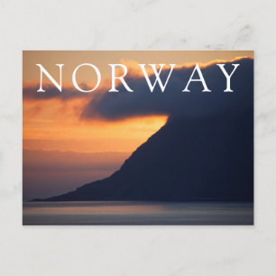 Sunset Over Alesund Coastline Postcard