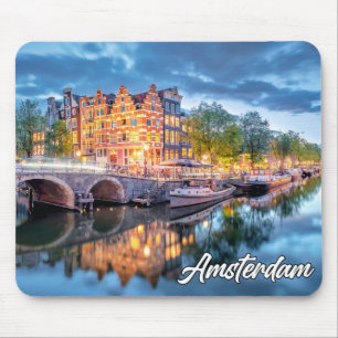 Sunset Over Amsterdam, Netherlands Mouse Mat