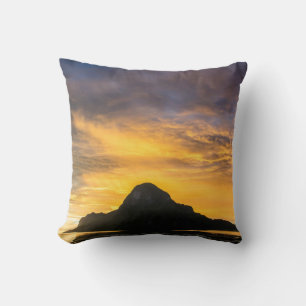 Sunset Over Bacuit Archipelago Cushion