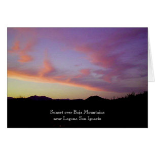 Sunset over Baja Mountains