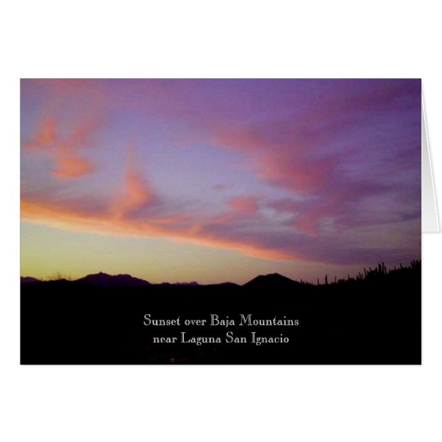 Sunset over Baja Mountains (Front Horizontal)