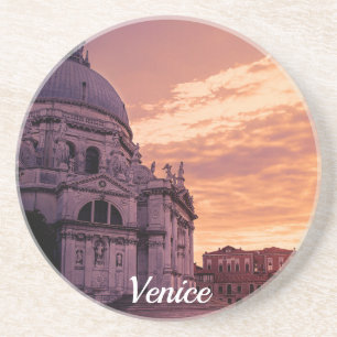 Sunset over Basilica in Venice Coaster
