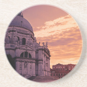 Sunset over Basilica in Venice Coaster