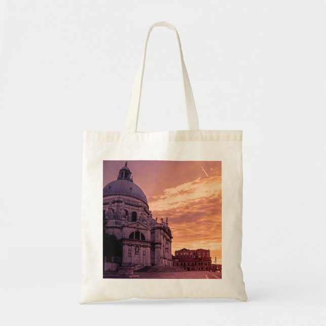 Sunset over Basilica in Venice Tote Bag (Front)