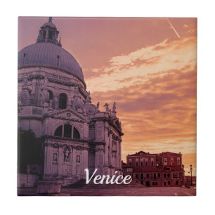 Sunset over Basilica Venice Tile