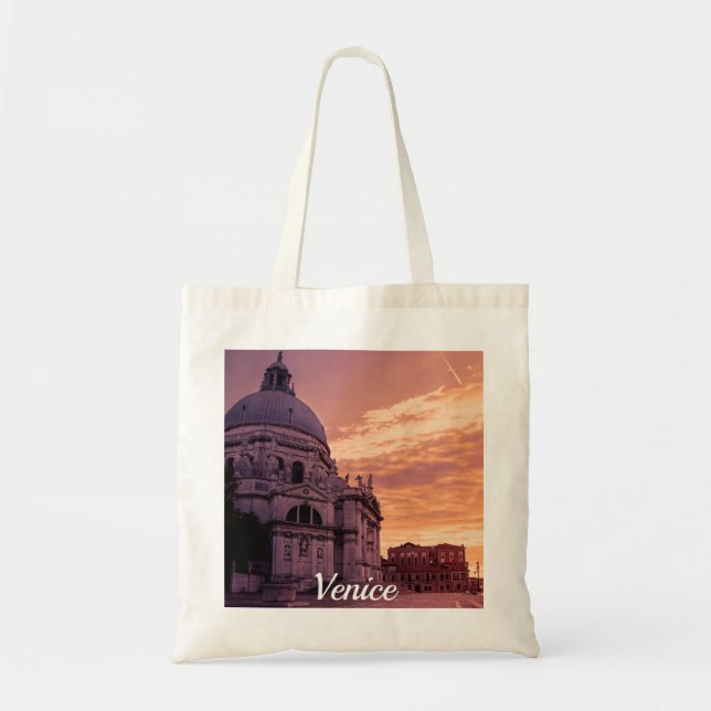 Sunset over Basilica Venice Tote Bag (Front)