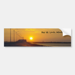 Sunset over Bay St. Louis, MS Bumper Sticker