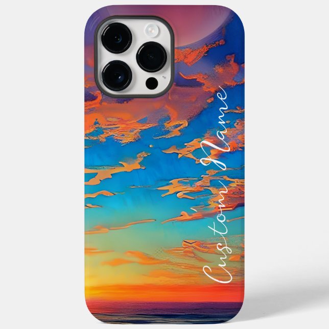 Sunset over beautiful clear blue ocean water Case-Mate iPhone case (Back)