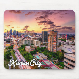 Sunset Over Beautiful Kansas City, Missouri, USA Mouse Mat
