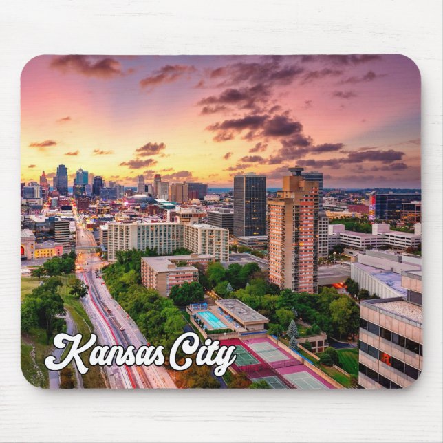 Sunset Over Beautiful Kansas City, Missouri, USA Mouse Mat (Front)