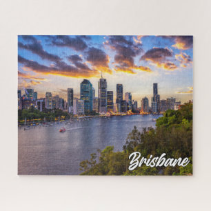 Sunset Over Brisbane, Australia Jigsaw Puzzle
