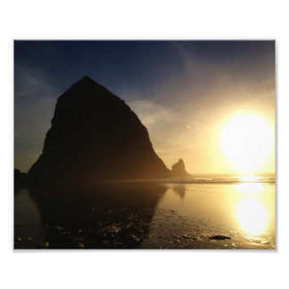 Sunset over Cannon Beach, Oregon Photo Print